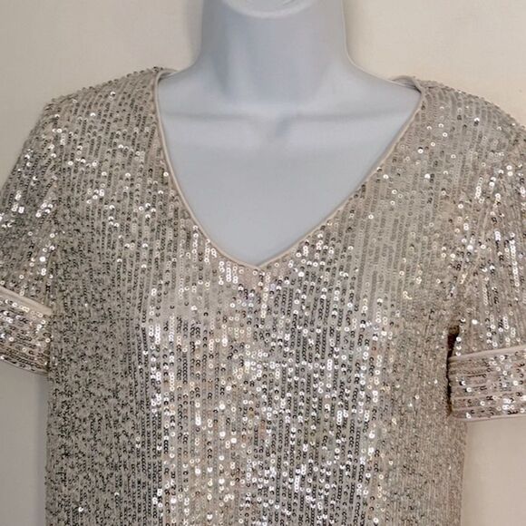 Cece Women’s Sequin V- Neck Shimmer Cocktail Dress Sz XS - Picture 9 of 14